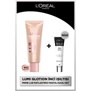 L'oréal Paris Glotion All-In-One Doğal Işıltı 902 - Light Glow 40 Ml + Prime Lab Matte Mini