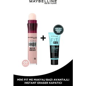 Maybelline New York Instant Anti Age Eraser Kapatıcı- 05 Brighten + Fit Me Primer Matte Mini