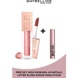 Maybelline New York Lifter Gloss Nemlendirici Dudak Parlatıcısı - 003 Moon + Sky High Mini Maskara