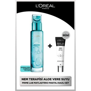 L'oréal Paris Nem Terapisi Aloe Vera Suyu Normalden Karmaya Ciltler + Prime Lab Matte Mini