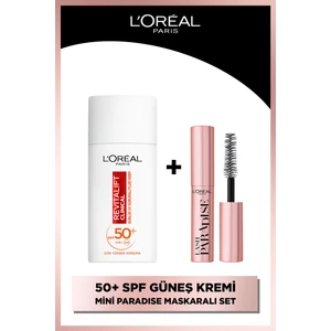 L'oréal Paris Revitalift Clinical Spf 50+ Günlük Yüksek Uv Korumalı Yüz Güneş Kremi 50ml + Paradise Mini Maskara