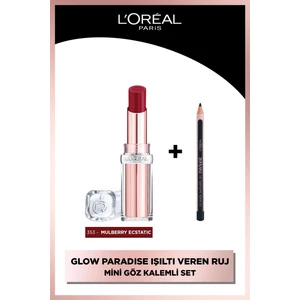 L'oréal Paris Glow Paradise Balm-In-Lipstick - Işıltı Veren Ruj 353 Mulberry Ecstatic + Paradise Le Khol Mini Göz Kalemi
