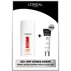 L'oréal Paris Revitalift Clinical Spf 50+ Günlük Yüksek Uv Korumalı Yüz Güneş Kremi 50ml + Prime Lab Matte Mini