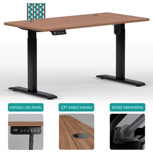Karr Office O-Flex Tek Motorlu Elektrikli Yükseklik Ayarlı Masa - 160x80 - Bambu