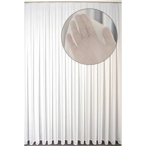Tül Perde Düz Zigzag Desen 1x3 Sık Pile 1 . Kalite Kırık Beyaz