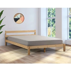 Masif Ahşap Karyola Çift Kişilik 160X200 cm Doğal Ahşap Natural