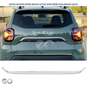 Ebal Oto Dacia Duster Krom Bagaj Çıtası  2018 ve Üzeri Paslanmaz Çelik