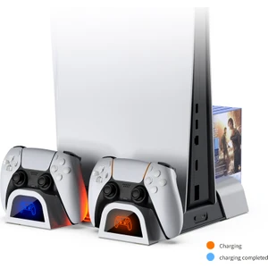 Ps5  Ps5 Slim Multi Fonksiyonel Fanlı Şarj Standı LED Göstergeli Dijital ve CD Li Sürüm Uyumlu 05100