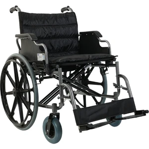 G140 Katlanabilir Manuel Bariatrik Geniş ( 55 cm Oturma Alanı ) Tekerlekli Sandalye | Comfortable Wheelchair