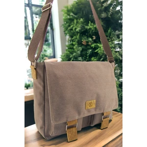 Unisex Kanvas Su Geçirmez Postacı Iş Okul Evrak Laptop Notebook Çantası