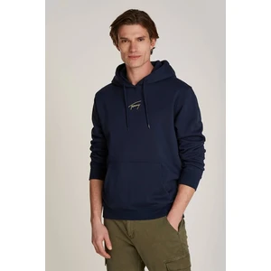 Tommy Hilfiger Erkek Gold Yazılı Lacivert Sweatshirt
