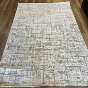 İpek Halı Ipek Mekik Halı Gordion 16151 Krem Bej Modern Salon Halısı