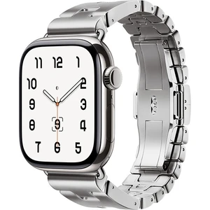 Kip GSM Apple Watch 7 45MM - Zore KRD-125 Metal Kordon Strap Kayış - Ergonomik Tasarım
