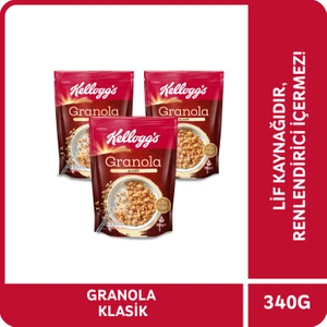 Granola Klasik 340 G x3 Adet,%56 Yulaf Ezmesi, Lif Kaynağı Kahvaltılık Gevrek