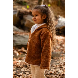 Luckka Heritage Heritage Puffy Astarlı Peluş Bebek Çocuk Ceket - Kopüşonlu Peluş Mont - Ztpufceket