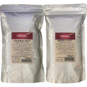 Çilekli Süt + Muzlu Süt AromalIçecek Tozu Oralet 2 x 1 kg