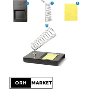 ORH MARKET Süngerli Metal Yaylı Kalem Havya Standı
