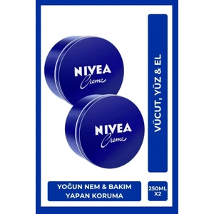 Creme Nemlendirici Vücut Kremi 250ml, El Yüz Ve Vücut, Yumuşak Ve Pürüzsüz Cilt, X2 Adet