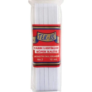 Tek-iş Lastik No:2 Yassı Lastik Şalvar Lastiği 10 Metre