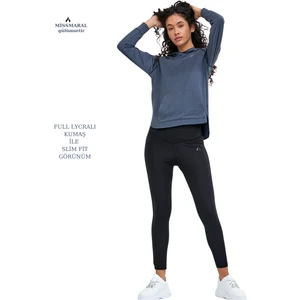 Miss Maral Kadın Eşofman Takım Antrasit/siyah Spor Tunik & Toparlayıcı Tayt Dalgıç Kumaş Sports And Casual 13060