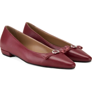 Ashleya Kırmızı Kadın Deri Babet