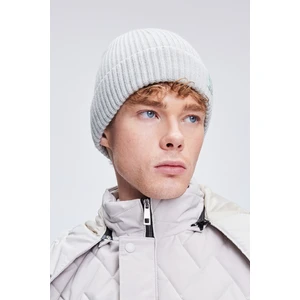 Gri Düz Örgü Bere