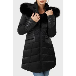 New Oxana Regular Fit Fermuarlı Kapüşonlu Şişme Mont W4BL61WGLZ0 Bayan Mont W4BL61 Wglz0 Jblk