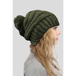 Kadın Ponponlu Kalın Örgü Bere