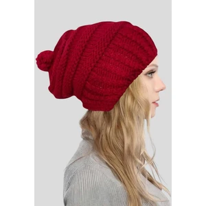 Kadın Ponponlu Kalın Örgü Bere