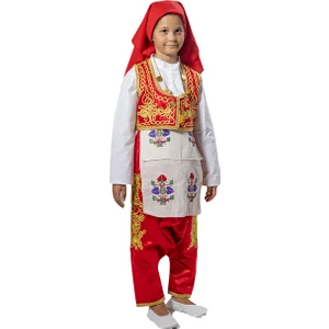 Köylü Kostüm Kırklareli Yöresel Kız Çocuk Kostümü Cepkenli