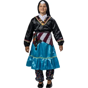 Köylü Kostüm Karadeniz Yöresel Kız Çocuk Kostümü