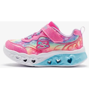 Flutter Heart Lights - Groovy Swirl Küçük Kız Çocuk Pembe Işıklı Spor Ayakkabı 303253N Hplv