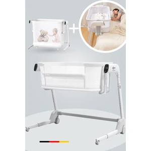 Cozy Premium 3in1 Ağlamaya Duyarlı Anne Yanı Beşik, Park Yatak White Noise ile Kesintisiz Uyku