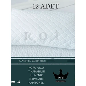 Roi Tekstil 12 Adet Sıvı Geçirmez Yastık Alezi 50 x 70 cm.