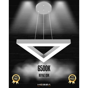 Trian (Gri Kasa, Beyaz Işık) Ledli Modern Sarkıt Linear LED Avize Salon Mutfak Oturma Odası Yatak Odası Antre Hol LED