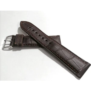 Kahverengi Yarım  Kroko Hakiki Deri Saat Kordonu  20  mm Kayış