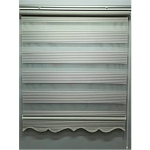 Geniş Pilise Gri Zebra Perde