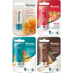 Yoğun Nemlendirici Besleyici Güneş Koruyucu Parlatıcı Dudak Kremi Lip Balm 4,5 gr 4 Adet