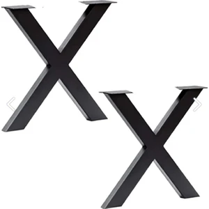 Çapraz Ayak Masa Siyah Metal Masa Ayağı x Model Masa Ayağı