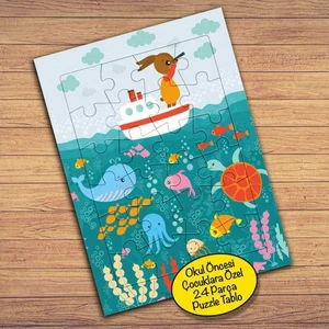 DEniz Altı Canlıları -Doğa Çocuklara Özel Puzzle Yapboz Tablo-216