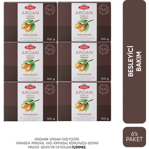6’lı Doğal Argan Yağlı Sabun Seti
