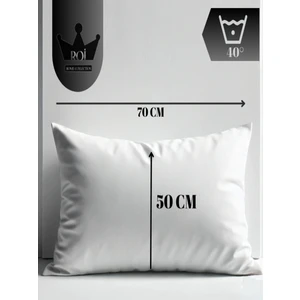2 Adet 800 Gram Boncuk Silikon Dolgulu 50X70 Konforlu çeyizlik Yüksek Yastık