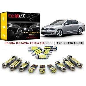 Skoda Octavia 2013-2016 LED Iç Aydınlatma Ampul Seti Femex Parlak Beyaz