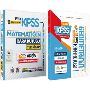 Karakutu Yayınları 2025 KPSS Kara Kutu Matematik Tek Kitap ve Geometri Set Çıkmış Soru Bankası 