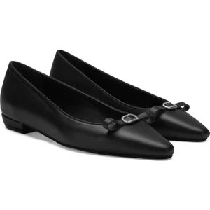 Kadın Siyah Deri Babet