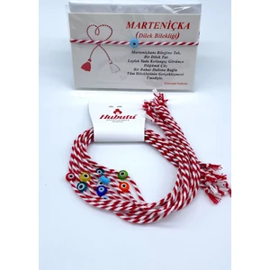 Concept Hubutu 10’lu Renkli Nazar Boncuklu Yılbaşı Hediyelik Kartlı Jelatinli Marteniçka Bilekliği Seti