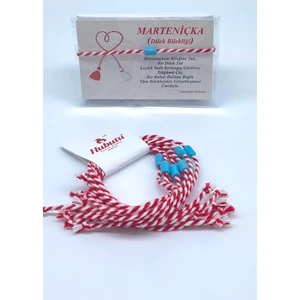 Concept Hubutu 10’lu Mavi Boncuklu Yılbaşı Hediyelik Kartlı Jelatinli Marteniçka Bilekliği Seti