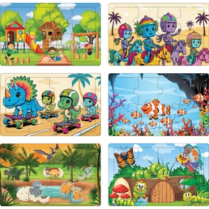 6 Model 6 Parçalı Ahşap Yap Boz Puzzle Set2