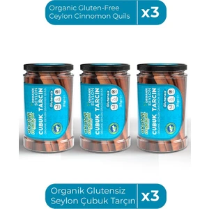 Ekoloji Market Organik Glutensiz Seylon Çubuk Tarçın 25 gr x 3 Organic Gluten Free Ceylon Cinnamon Quils 25 gr x 3