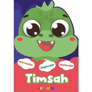 Şekilli Hayvanlar Serisi / Timsah Aktivite Boyama Çıkartma Kitabı